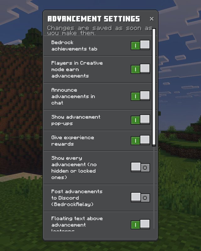 Admin settings