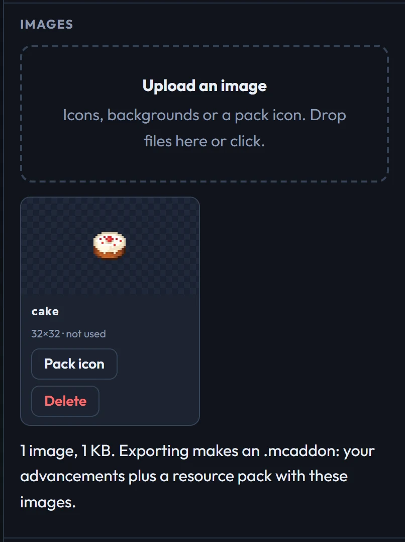 Your images, with the uploaded cake