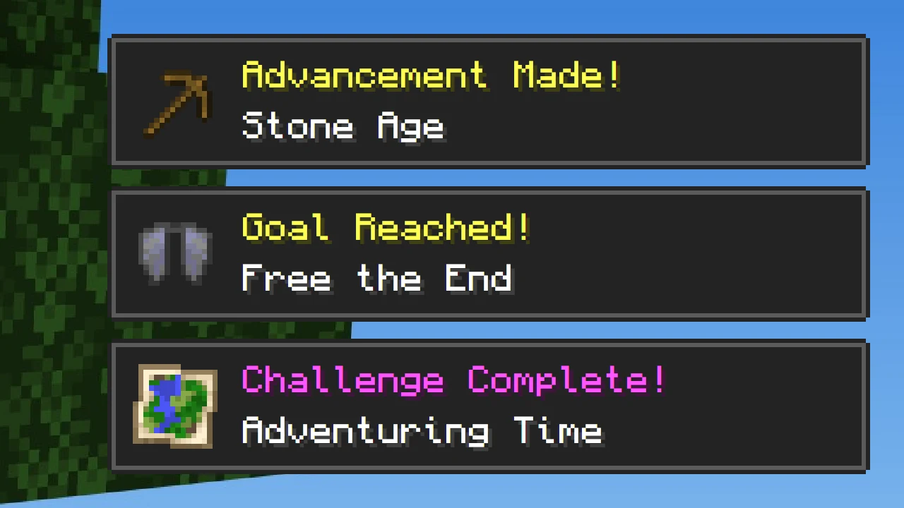 Three toasts: Advancement Made, Goal Reached and Challenge Complete